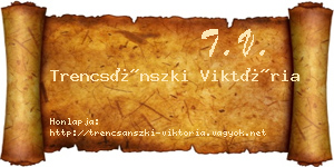 Trencsánszki Viktória névjegykártya